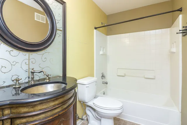 a view of outdoor space and garage