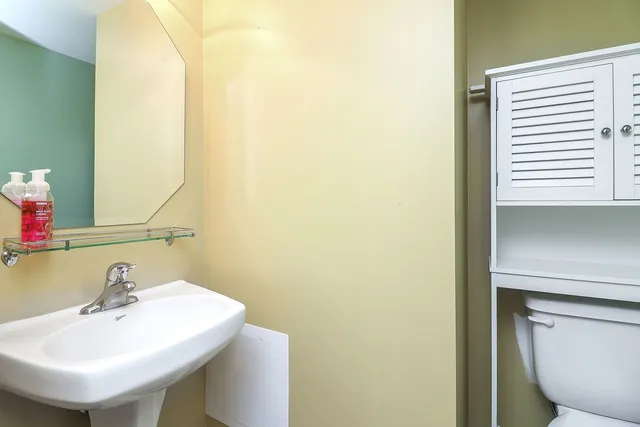 a bathroom with a sink and a toilet