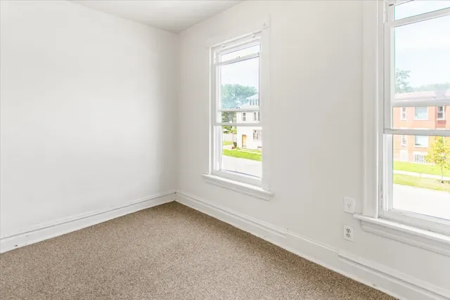 an empty room with a window