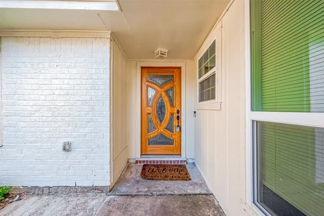 a view of an entryway door