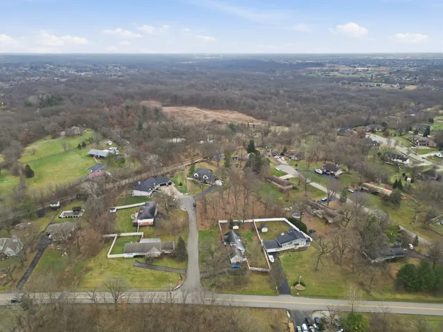 an aerial view of multiple house