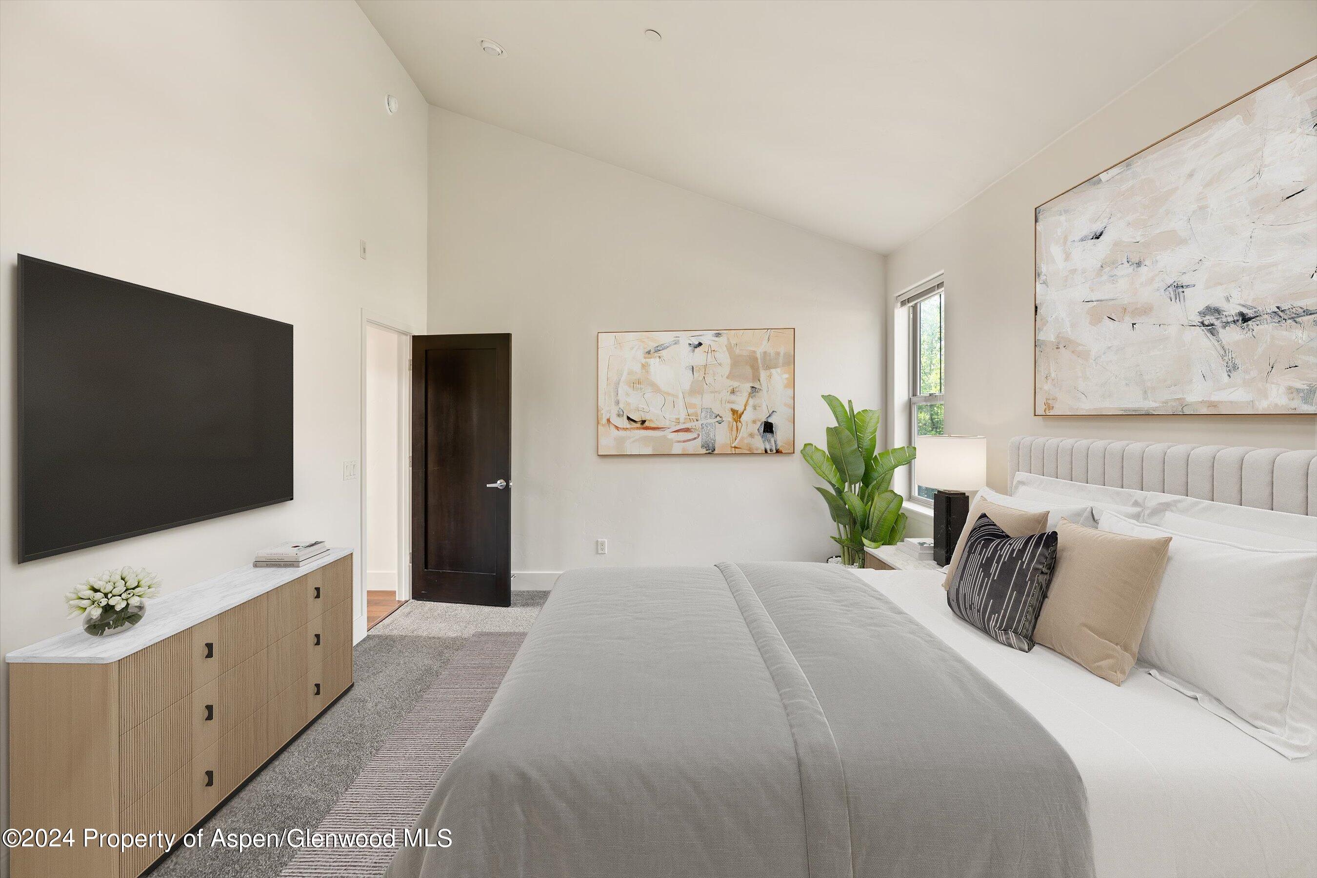 450 Jody Road Basalt, CO 81621 - Photo 4 of 22 a bedroom with a bed and a flat screen tv