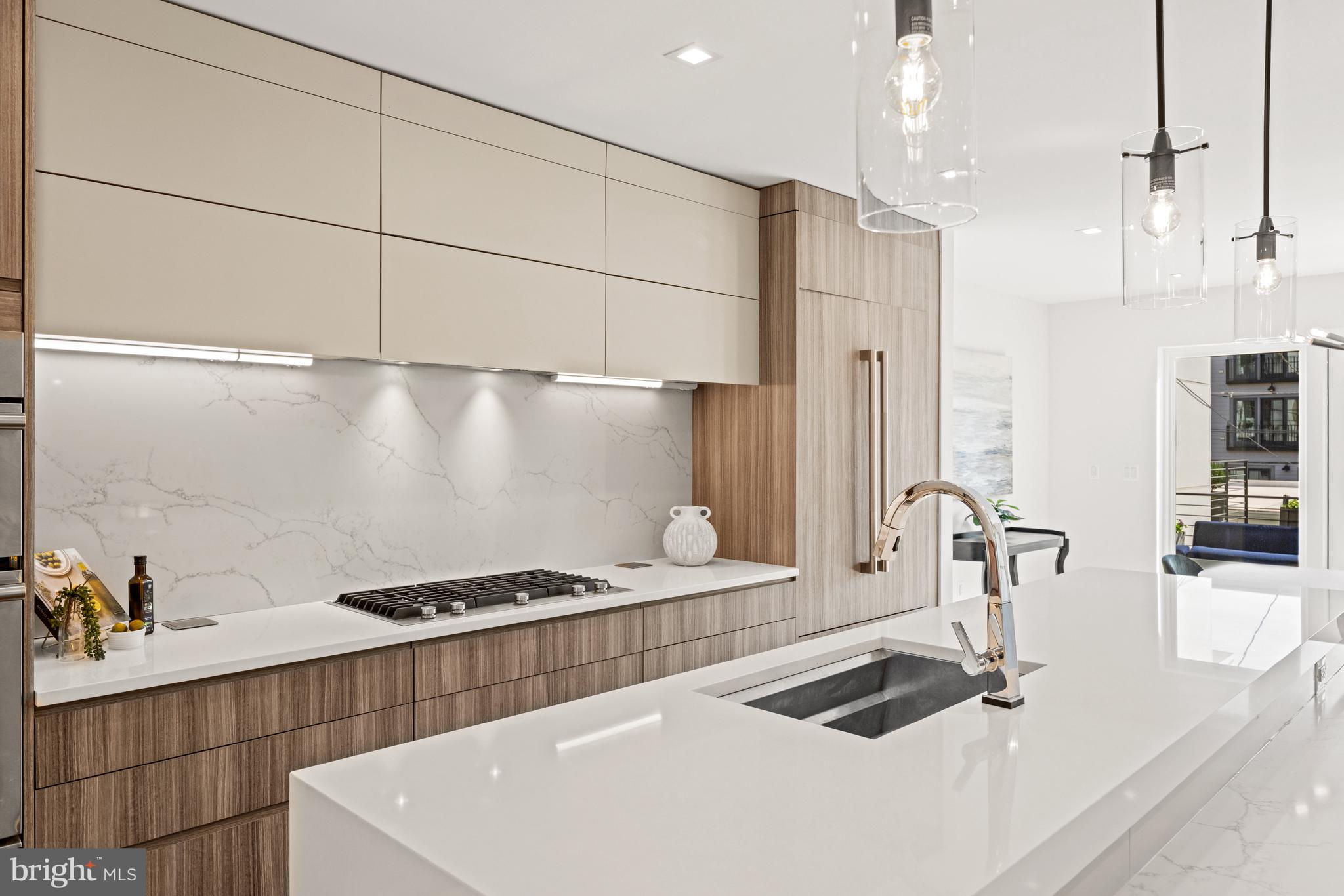 3728 R Street Northwest Washington, DC 20007 - Photo 4 of 34 Porcelanosa cabinetry with integrated LED lighting