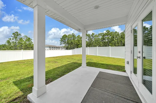 a building outdoor space with seating space