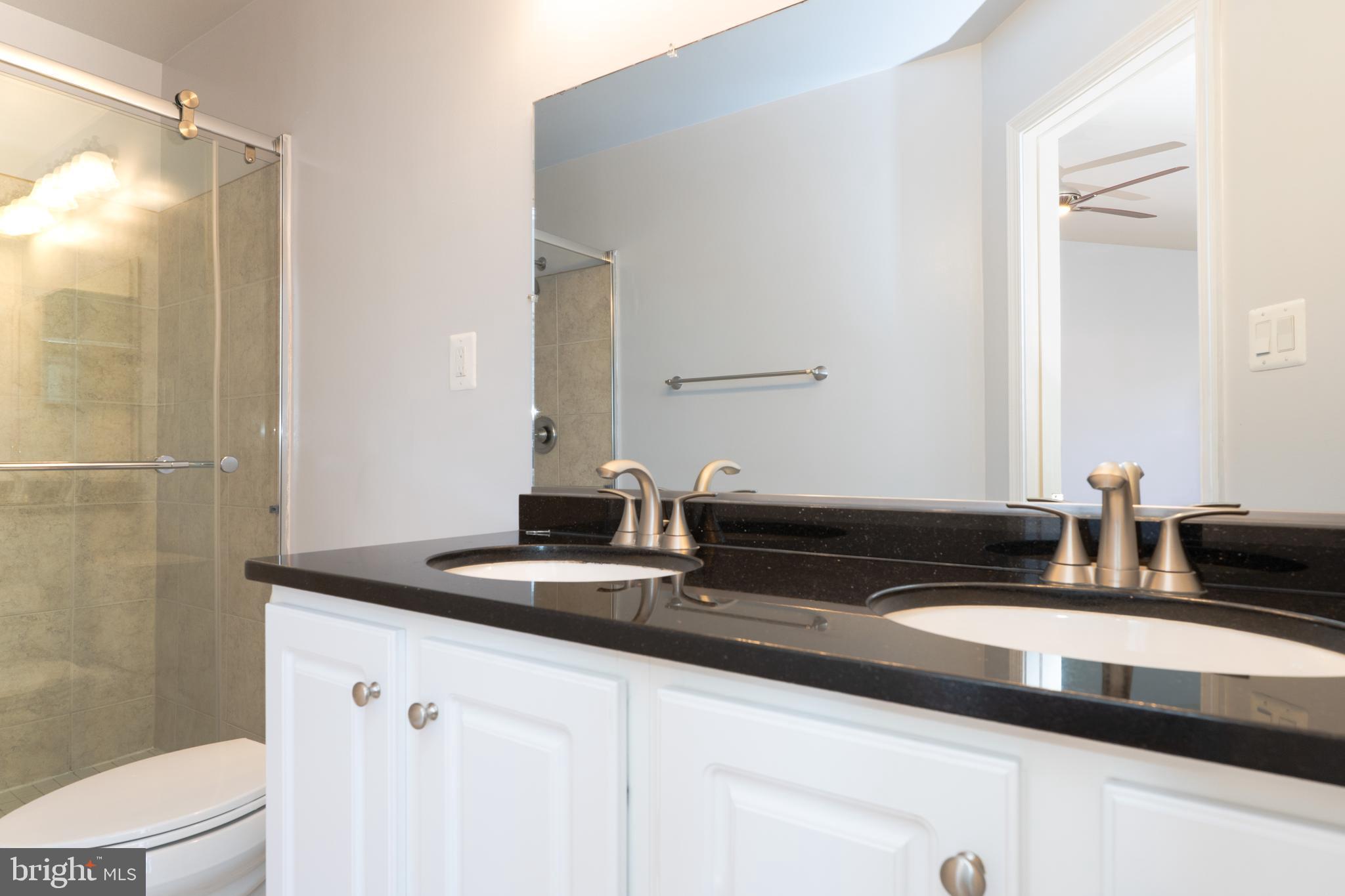 2011 Pieris Court Vienna, VA 22182 - Photo 35 of 39 a bathroom with double sink and a mirror