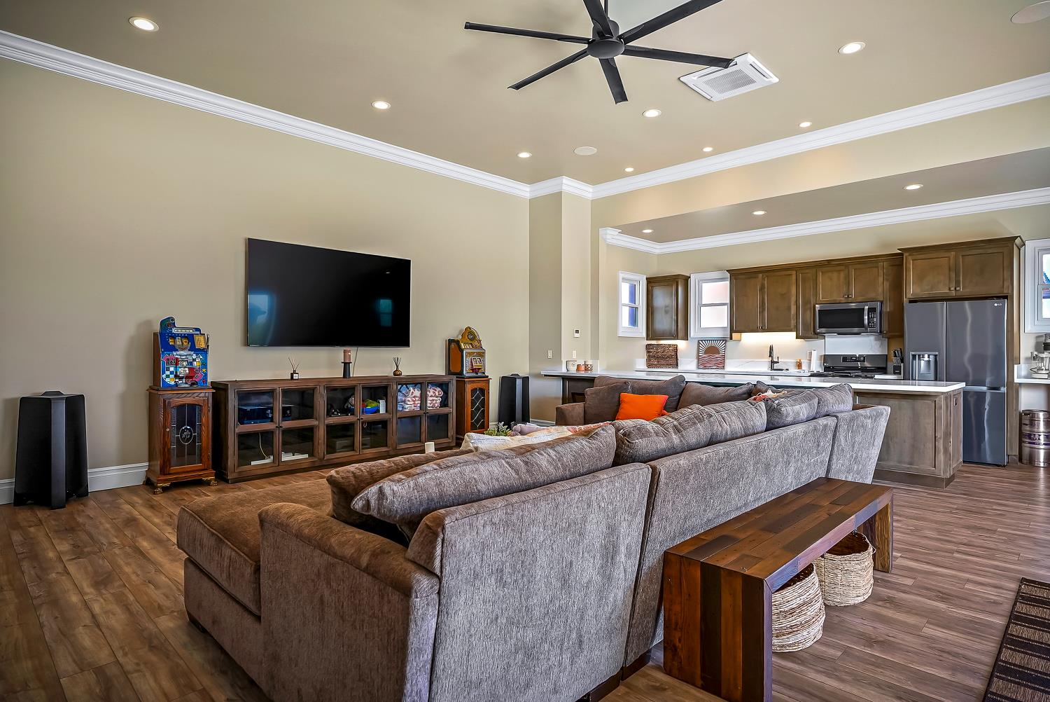 22215 Devries Road Lodi, CA 95242 - Photo 96 of 99 a living room with furniture and a flat screen tv