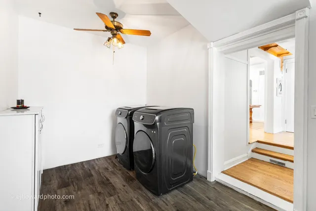 a view of a storage and utility room