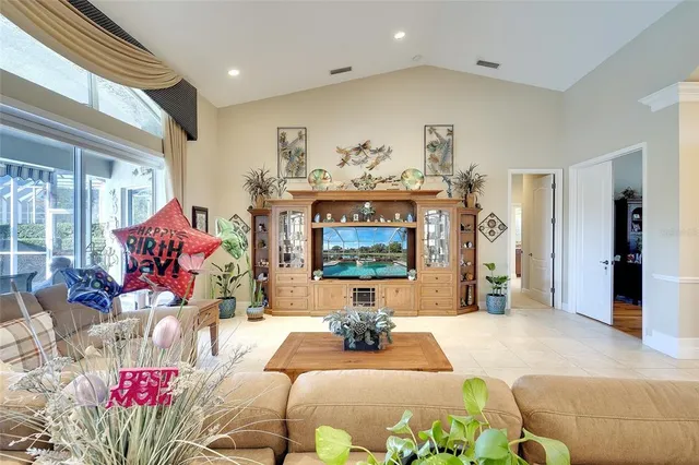 a living room filled with furniture