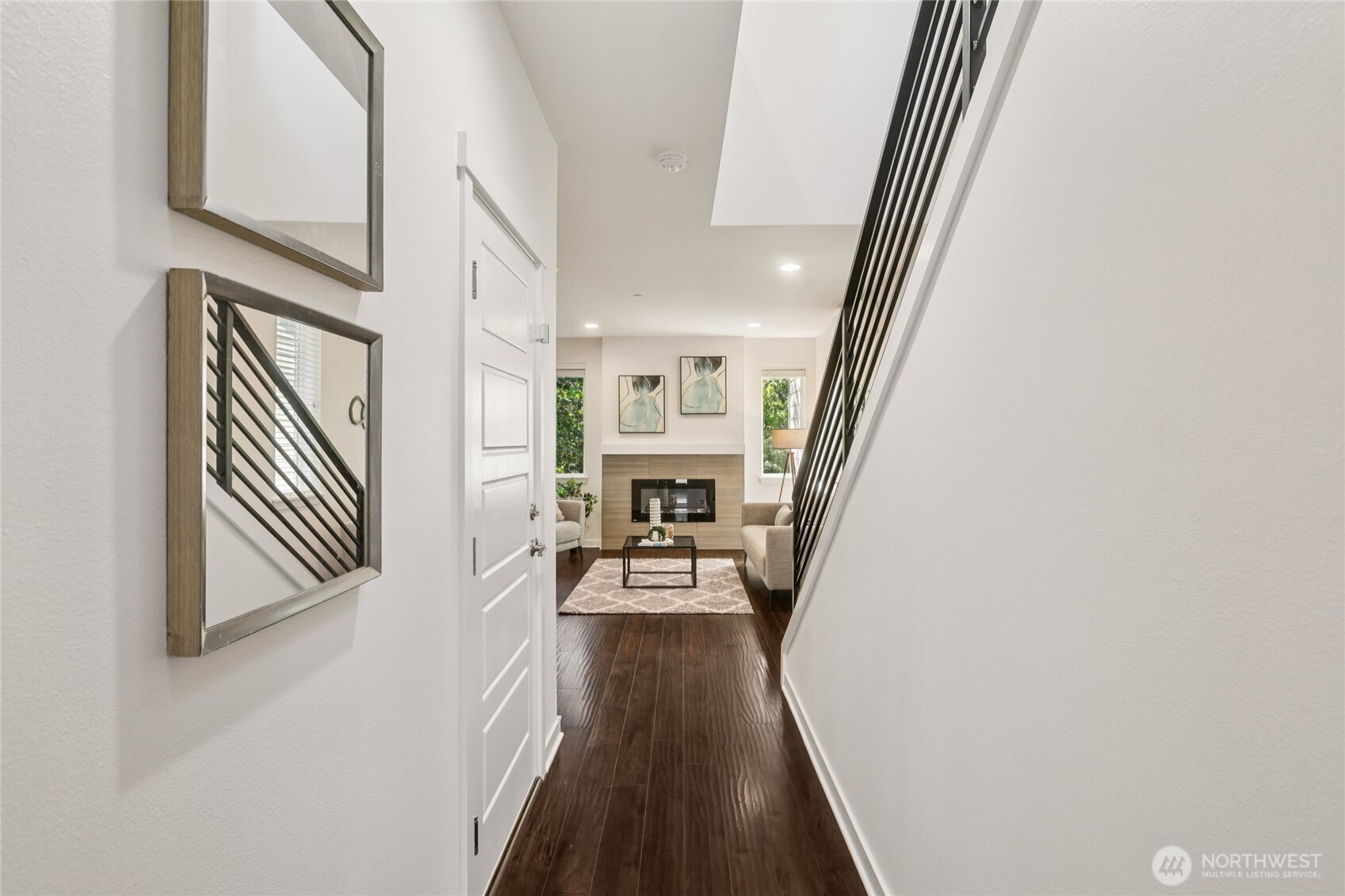 1325 Seattle Hill Road, Unit F5 Bothell, WA 98012 - Photo 4 of 40 a view of a hallway with wooden floor and staircase
