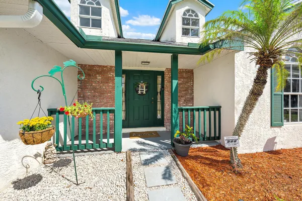 a front view of a house