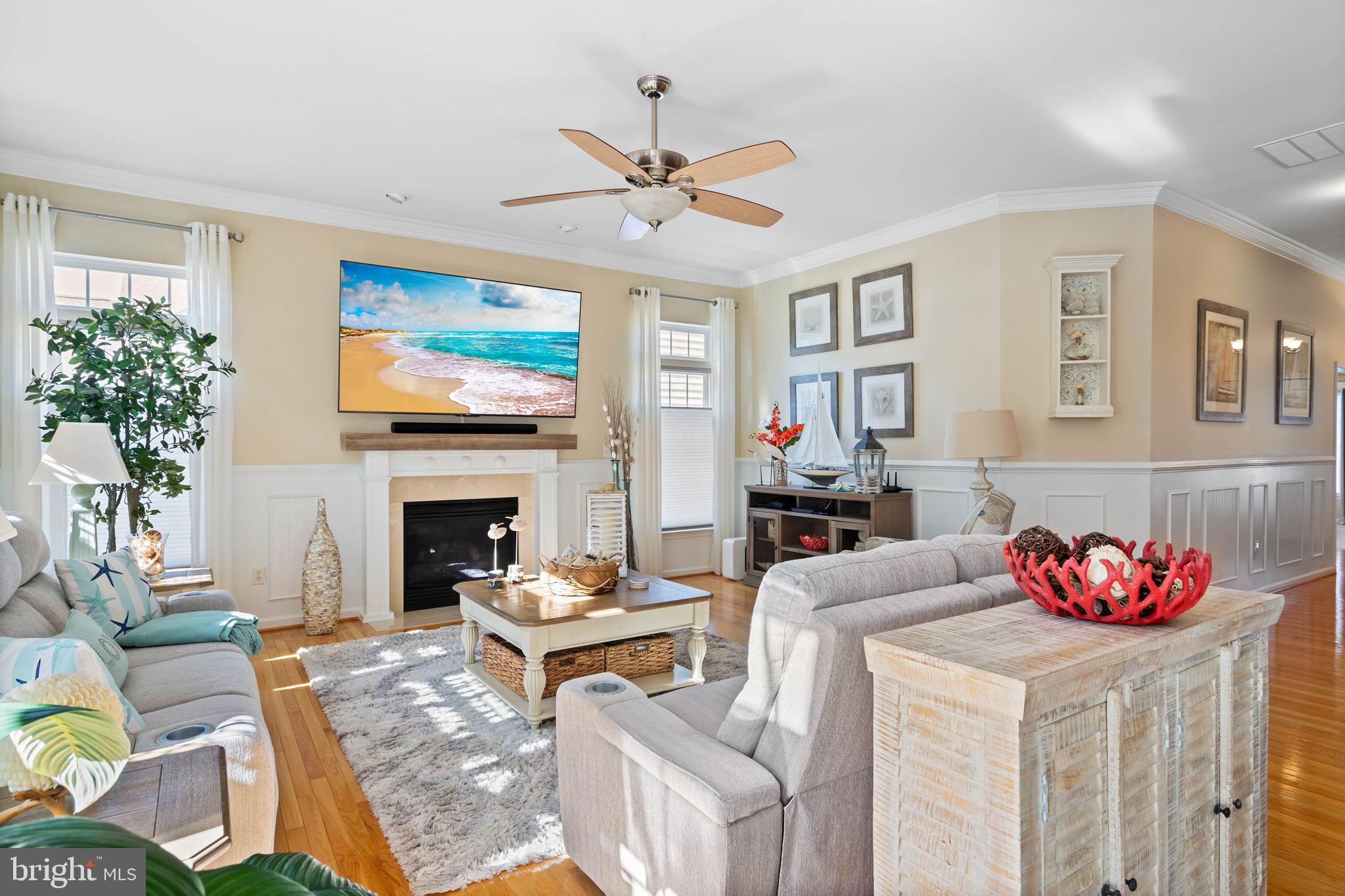 32876 Ocean Reach Lewes, DE 19958 - Photo 10 of 68 a living room with furniture and a fireplace