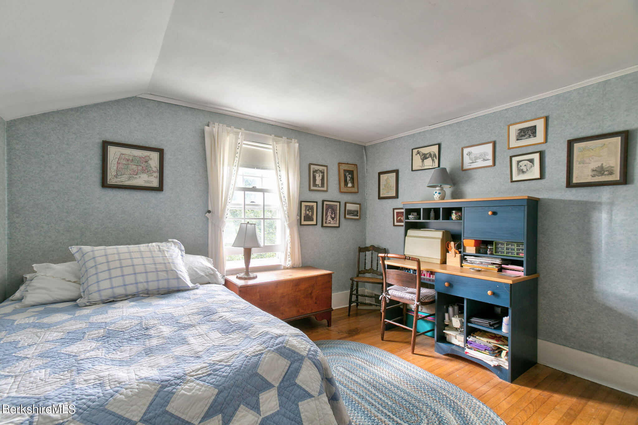 32 Prospect Hill Road Stockbridge, MA 01262 - Photo 24 of 30 a bedroom with a bed and a desk