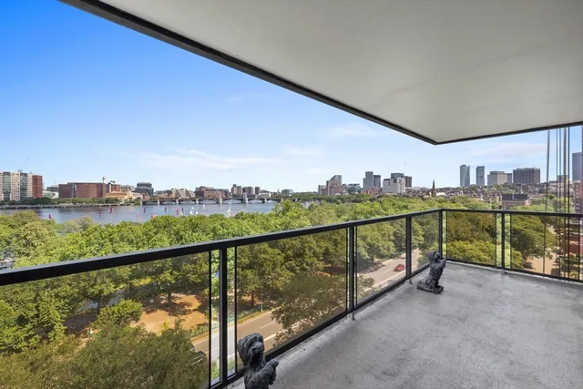 a view of city from balcony