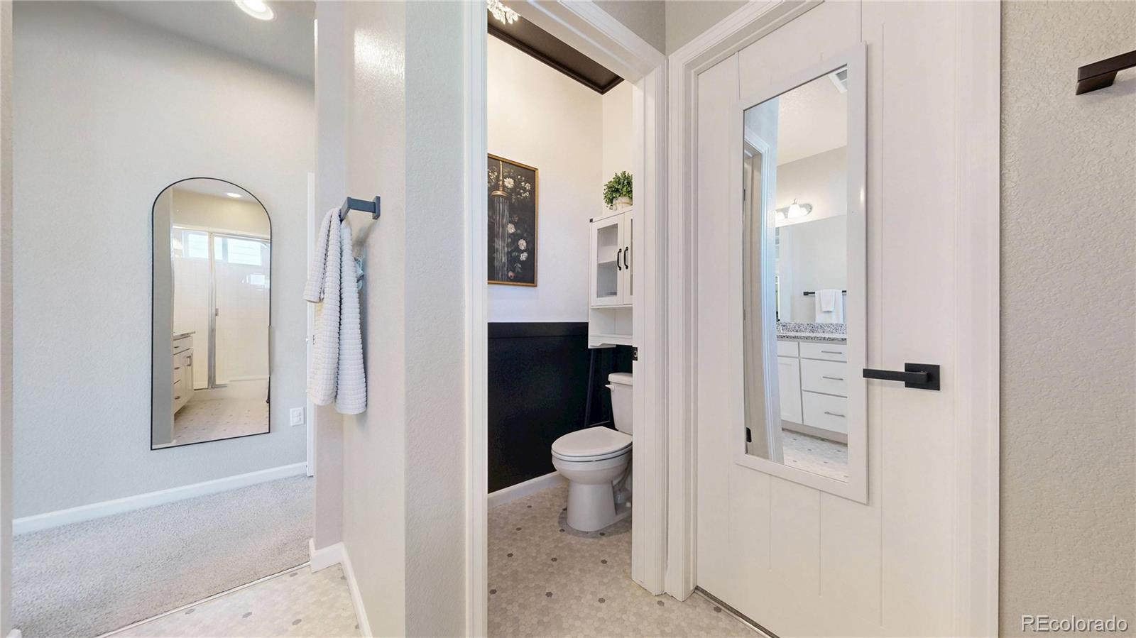 1107 Basalt Ridge Loop Castle Rock, CO 80108 - Photo 33 of 50 a bathroom with a glass door shower