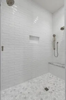 an aerial view of residential house with yard and mountain view