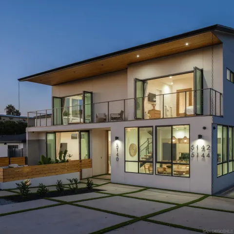 a front view of a house