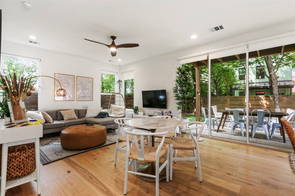 1112 Walton Lane, Unit B Austin, TX 78721 - Photo 1 of 1 a living room with furniture and a flat screen tv
