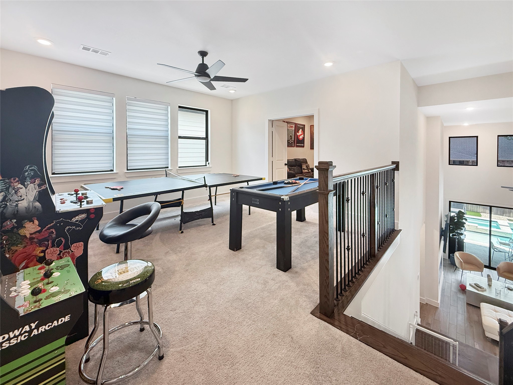 26918 Swanborough Road Spring, TX 77389 - Photo 26 of 50 Ready for relaxing, movies and enough space for a pool table, the upstairs open flex space is ideal for entertainment.