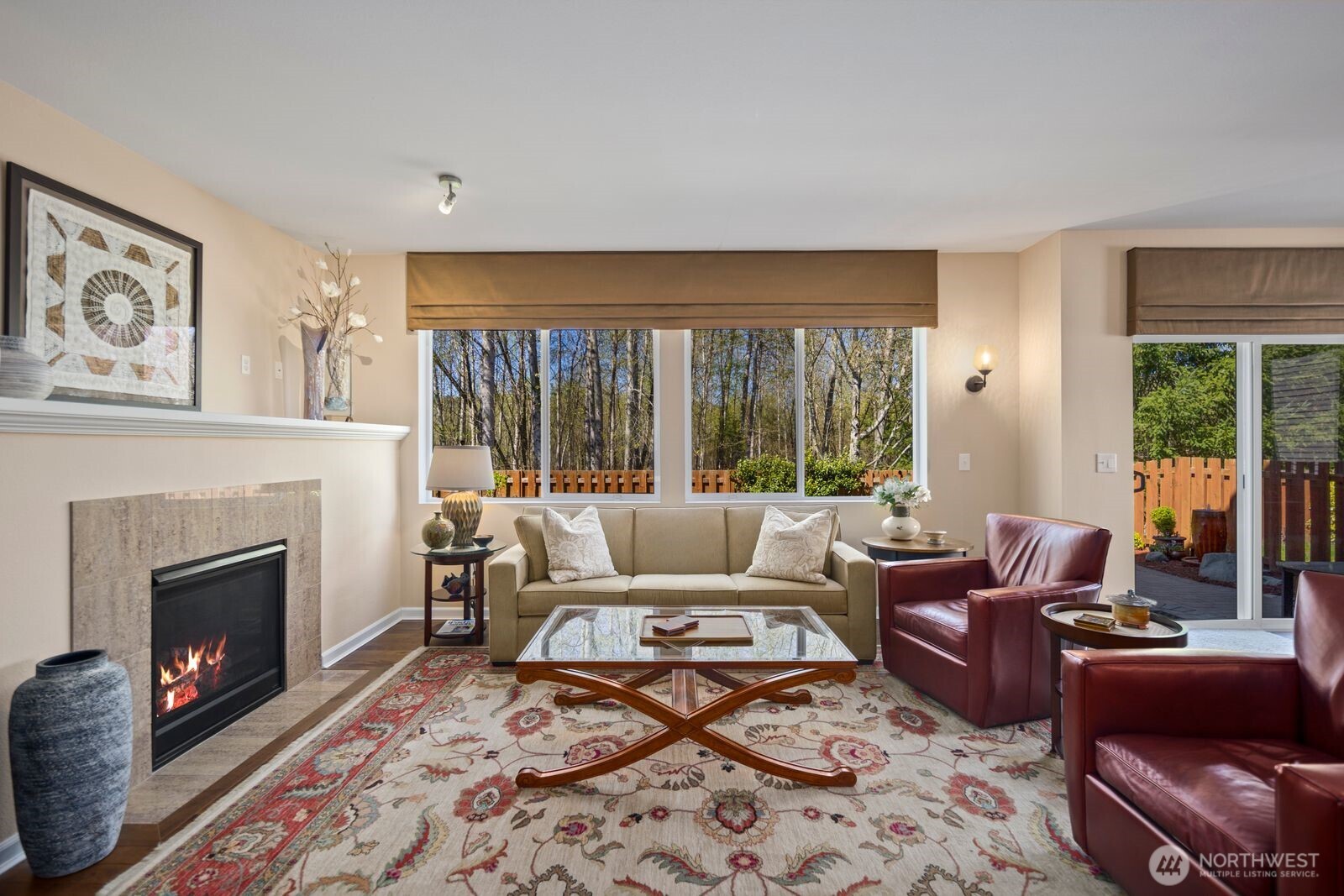 5120 South 214th Way, Unit 10 Kent, WA 98032 - Photo 9 of 39 a living room with furniture and a fireplace