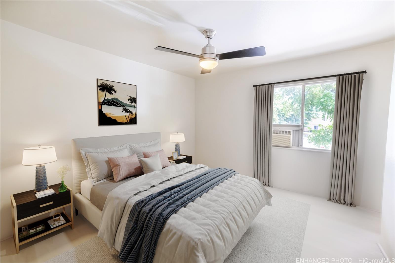 91-1147 Kamaaha Loop, Unit 6F Kapolei, HI 96707 - Photo 19 of 25 a bedroom with a bed and a window