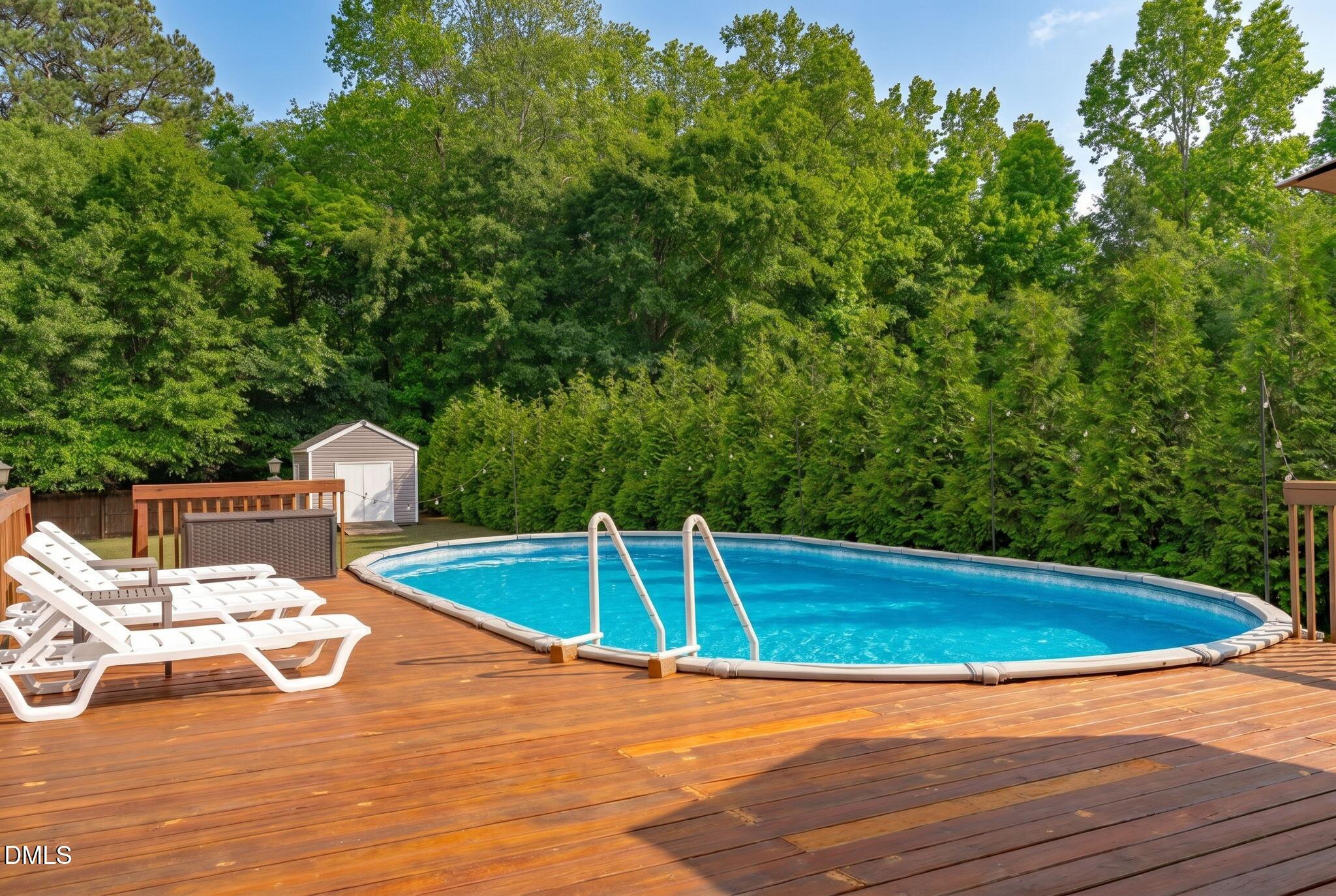 2450 Rolling Tracks Road Willow Spring, NC 27592 - Photo 47 of 64 a view of a swimming pool with a patio