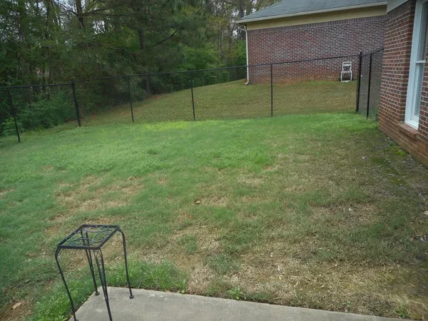 a backyard of a house