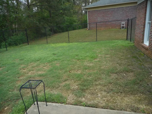 a backyard of a house