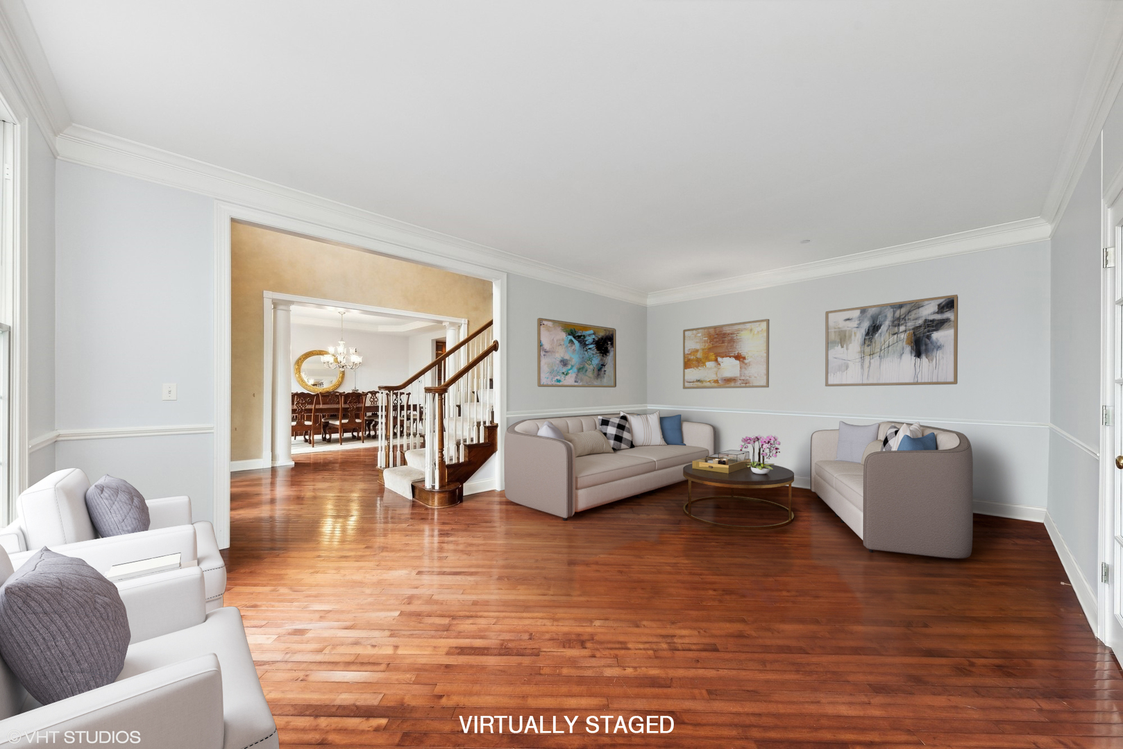 23914 Hillfarm Road Lake Barrington, IL 60010 - Photo 12 of 43 a living room with furniture and wooden floor
