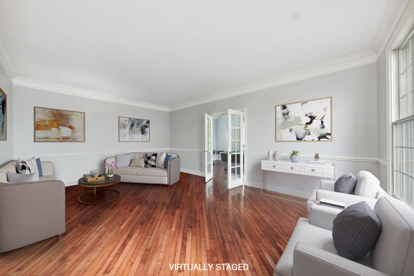 23914 Hillfarm Road Lake Barrington, IL 60010 - Photo 13 of 43 a living room with furniture and wooden floor