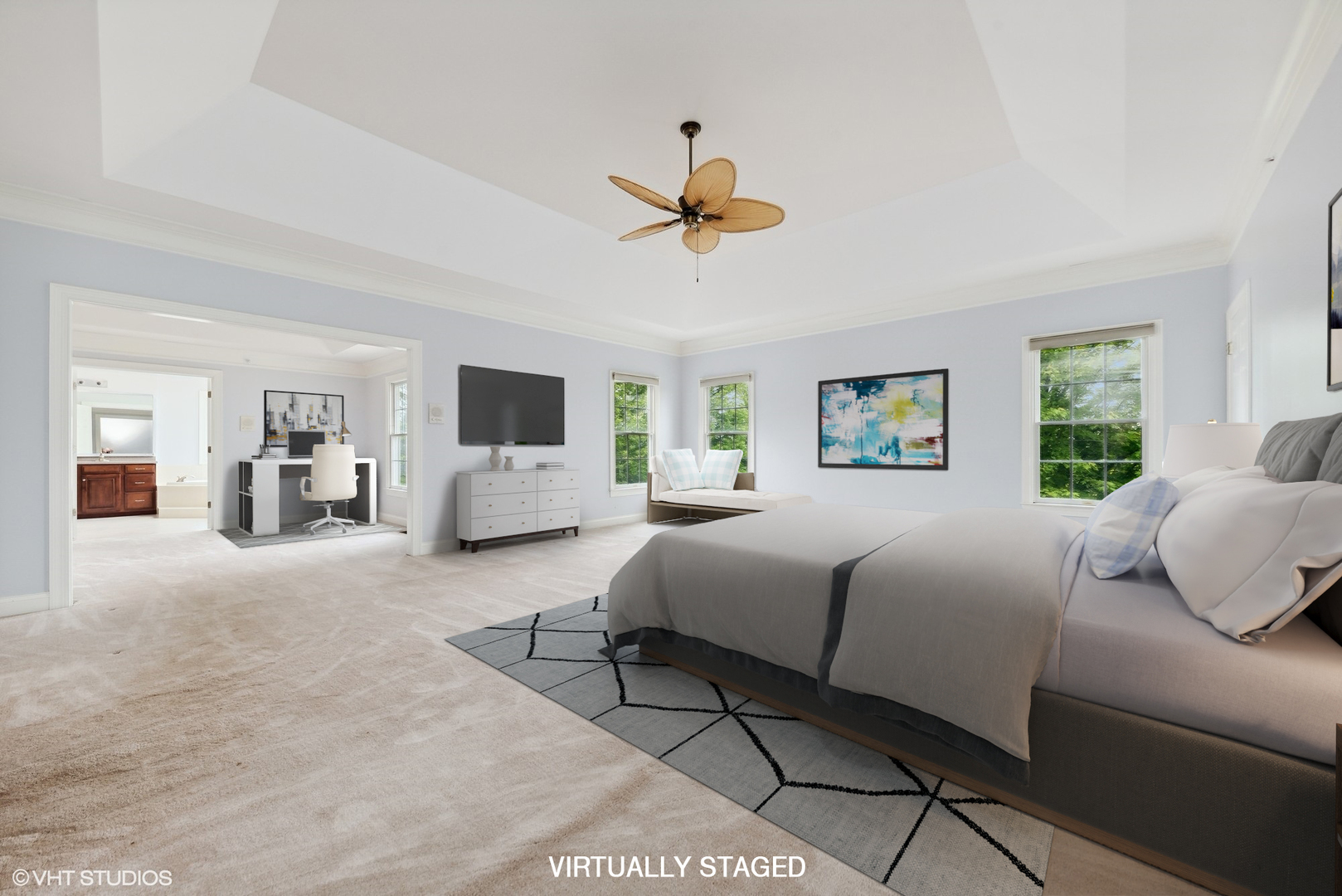 23914 Hillfarm Road Lake Barrington, IL 60010 - Photo 21 of 43 a bedroom with a bed mirror and window