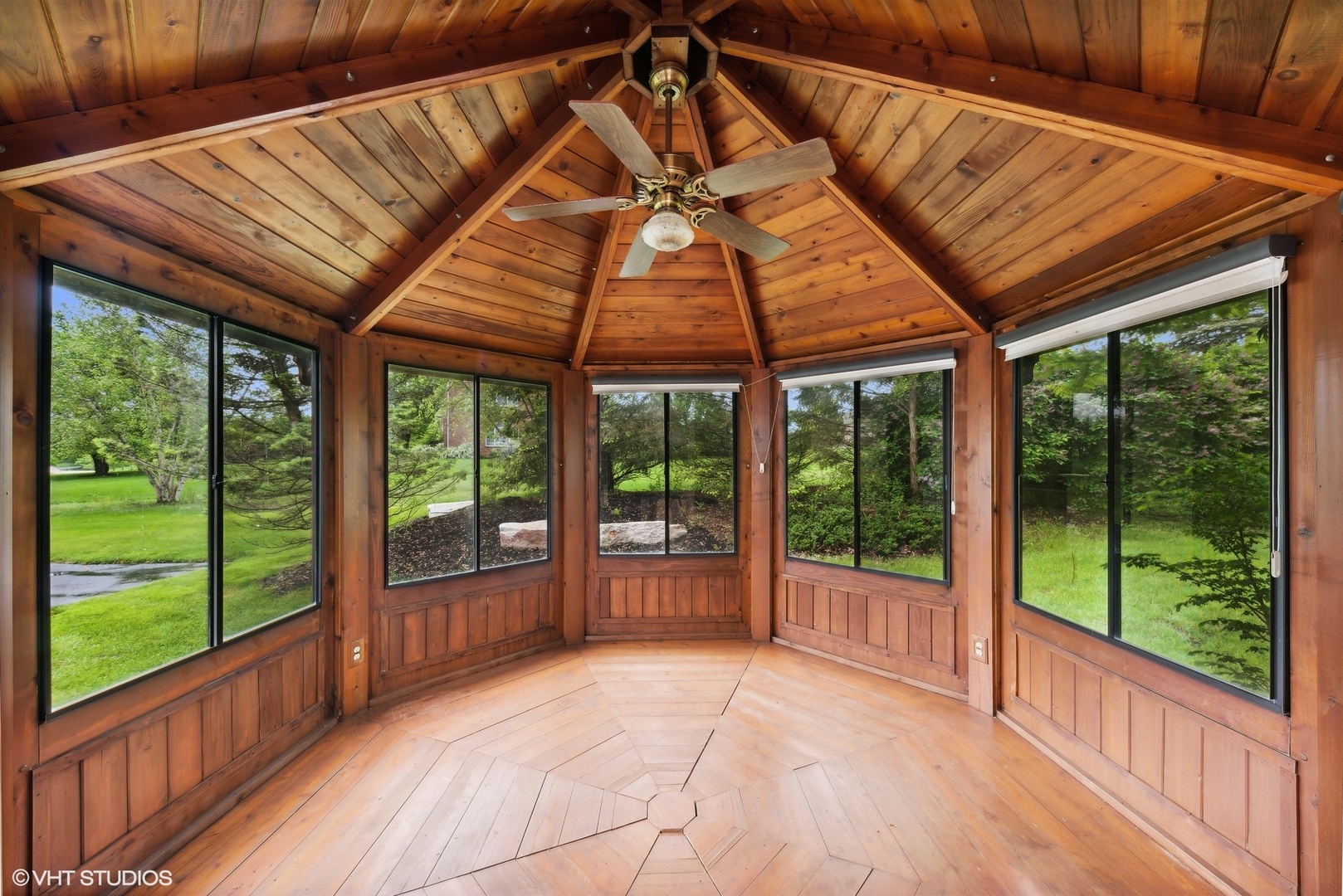 23914 Hillfarm Road Lake Barrington, IL 60010 - Photo 35 of 43 a view of an empty room with wooden floor and outdoor view