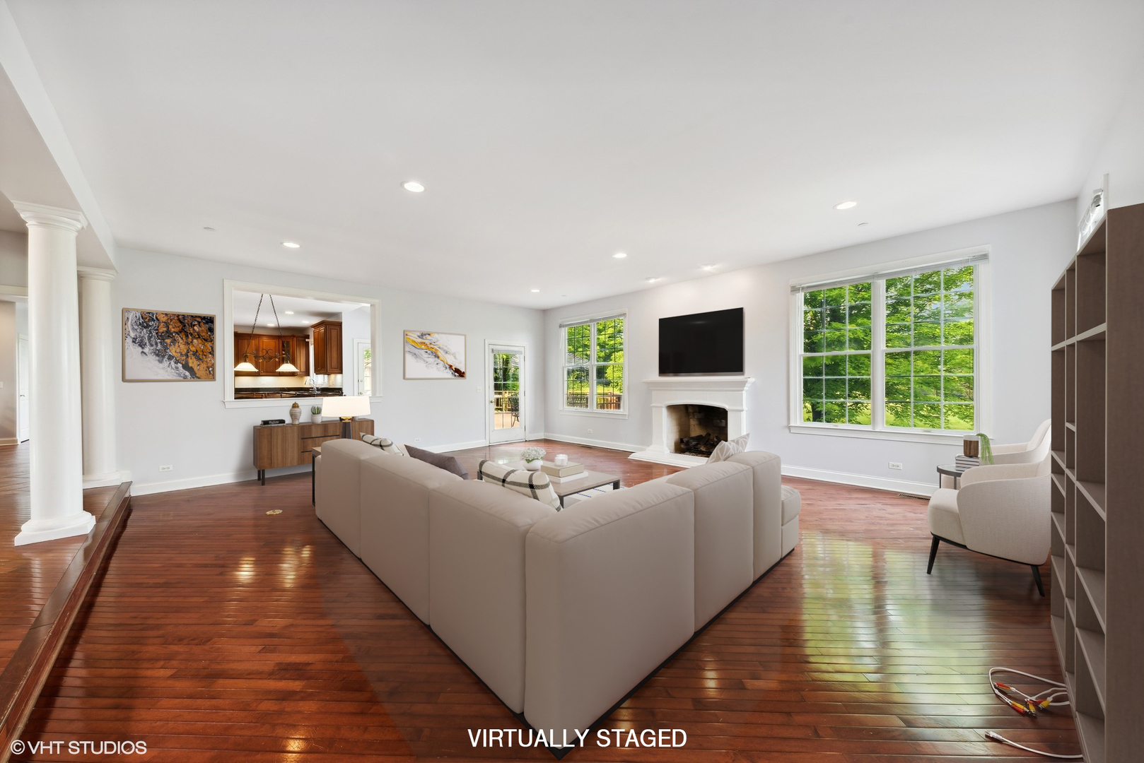 23914 Hillfarm Road Lake Barrington, IL 60010 - Photo 4 of 43 a living room with furniture and a flat screen tv