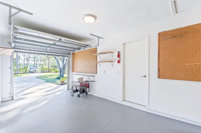 a view of a room with a chandelier