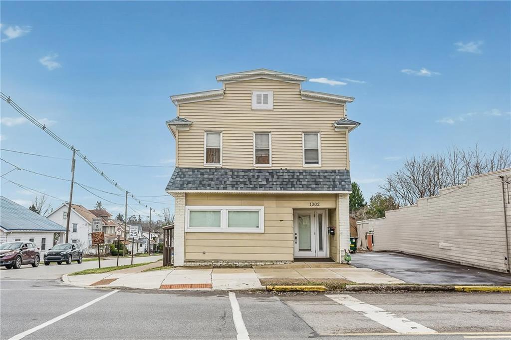 a front view of a house