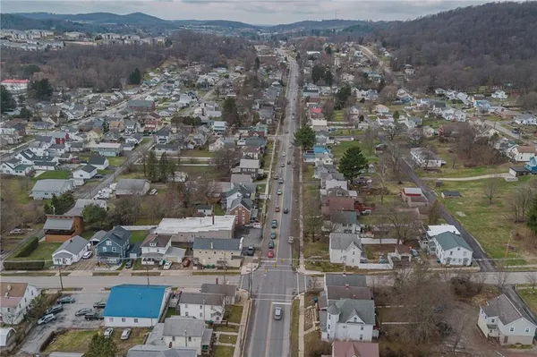 an aerial view of a city