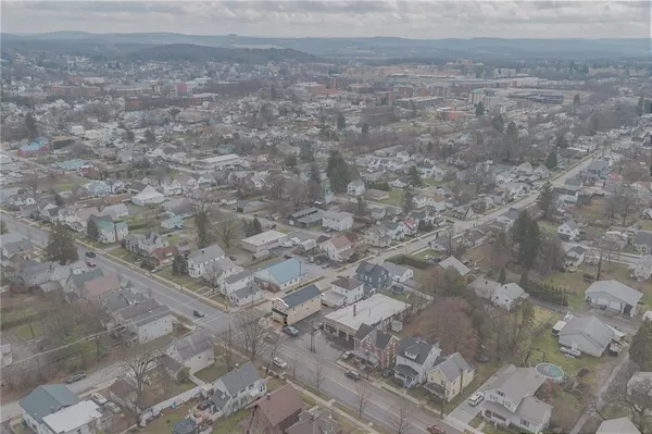 an aerial view of multiple house