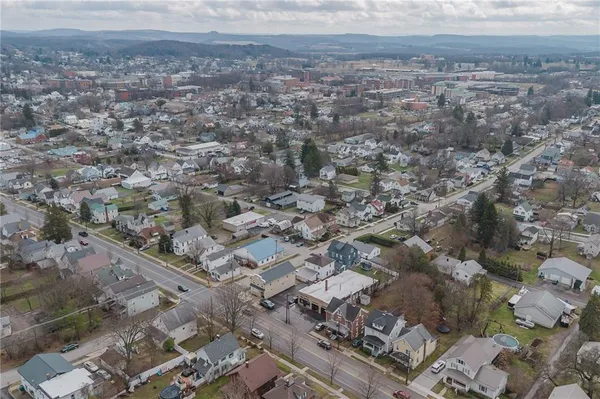 an aerial view of a city