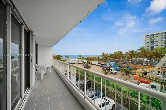 a view of city from balcony