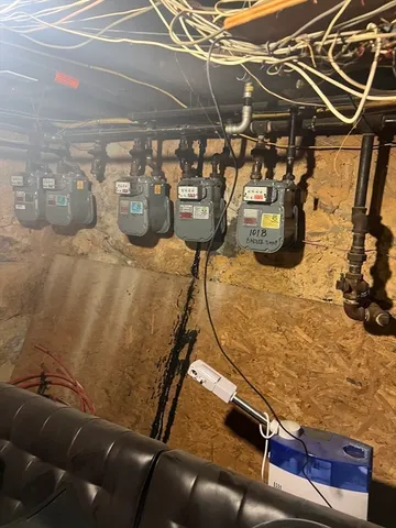 a roof deck with furniture