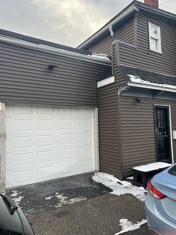 a car parked in a garage