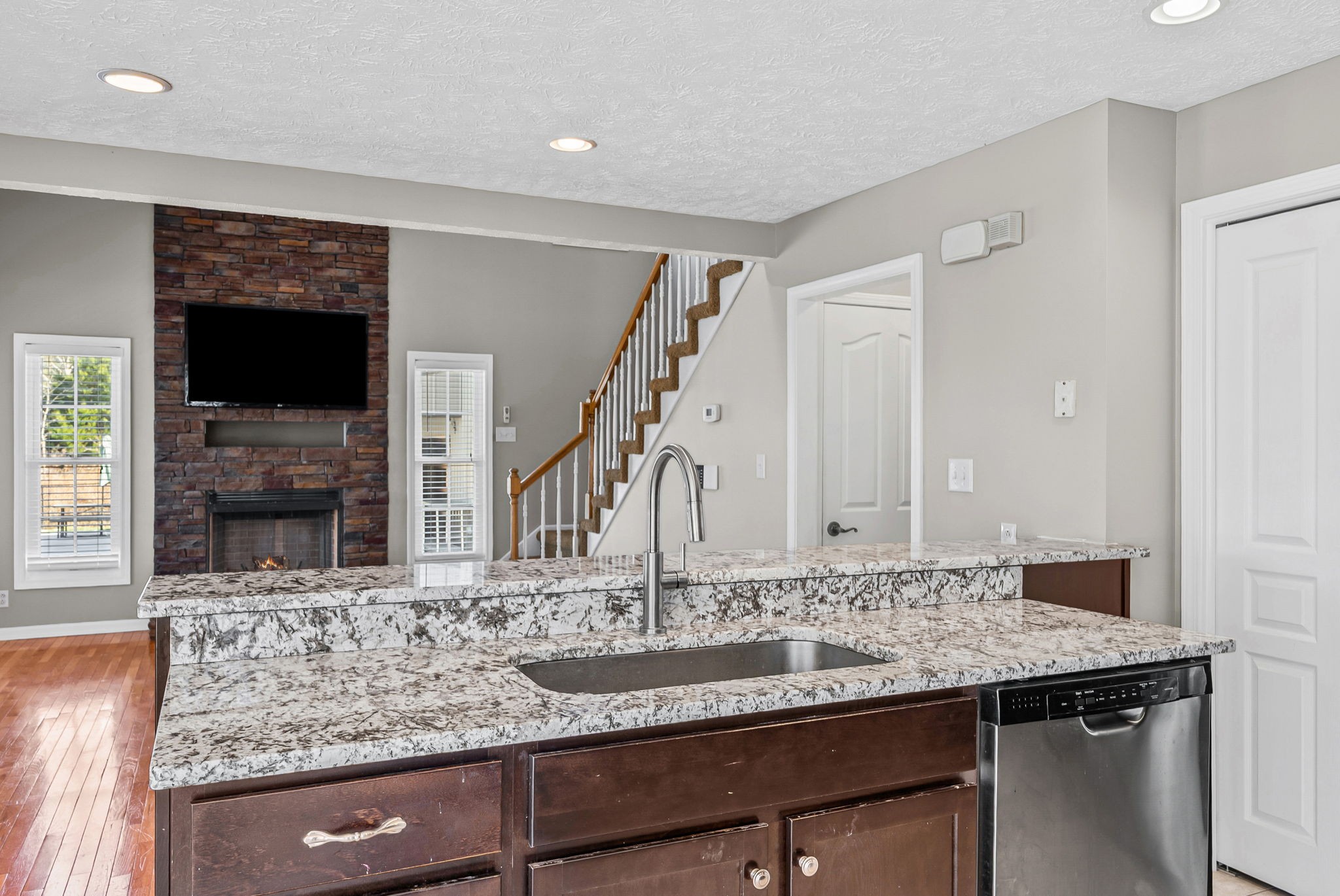 2875 Jarrell Ridge Road Clarksville, TN 37043 - Photo 19 of 73 a bathroom with a granite countertop sink and a mirror