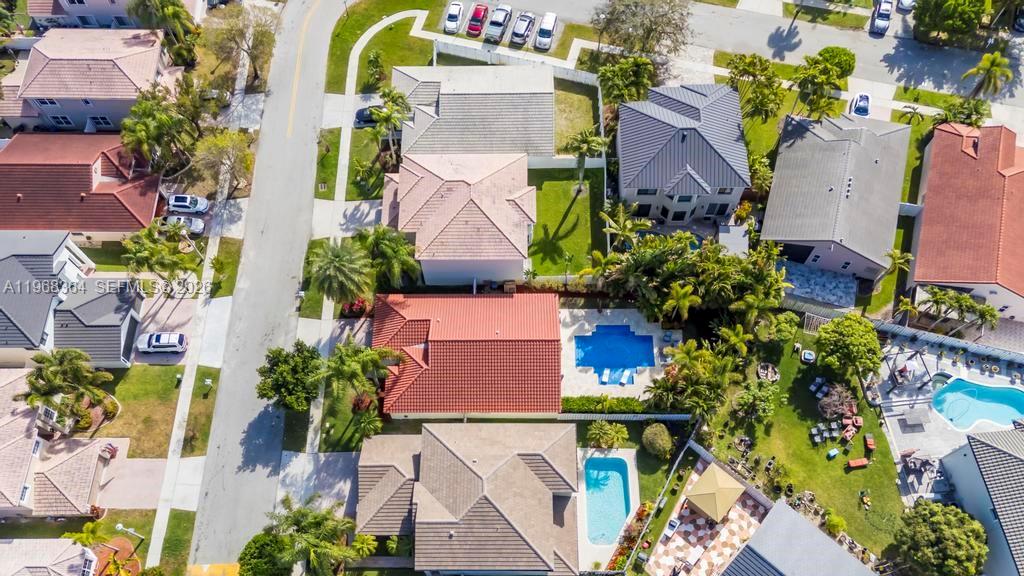 2972 Southwest 174th Avenue Miramar, FL 33029 - Photo 40 of 55 an aerial view of a house with a yard and garden