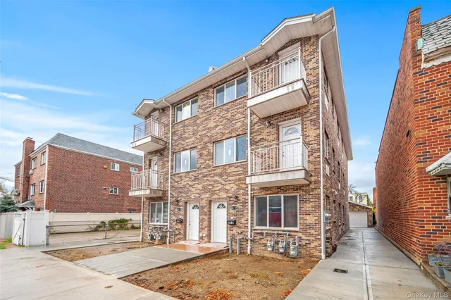 a front view of a building