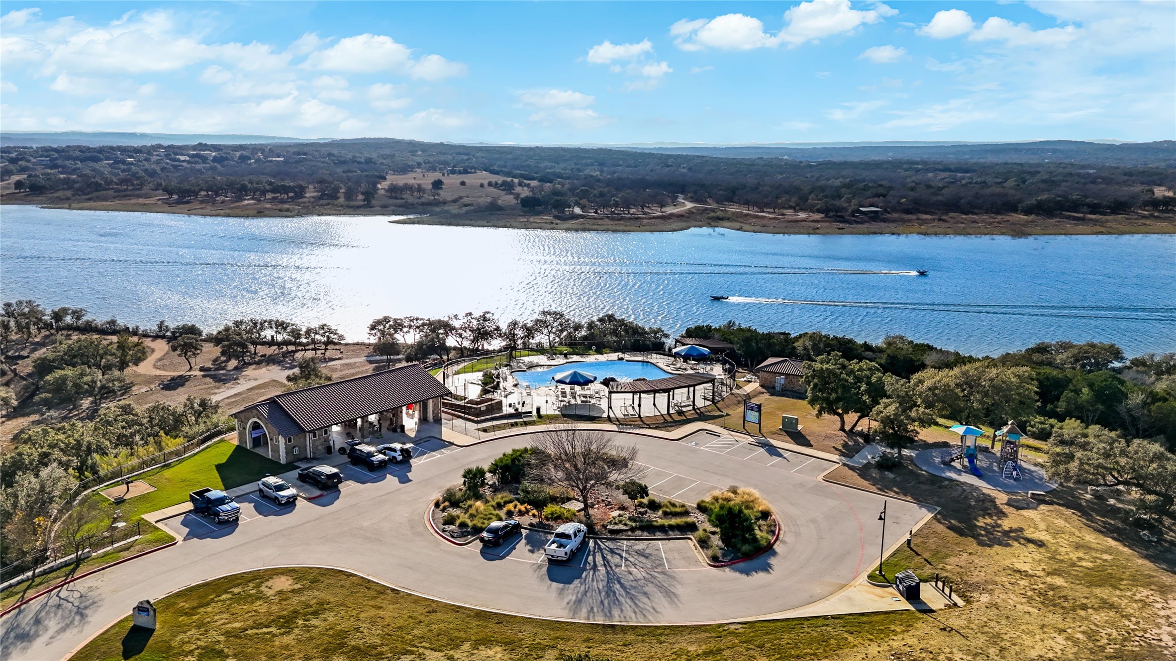 7705 Pace Ravine Drive Lago Vista, TX 78645 - Photo 38 of 40 Drone / aerial view of a nearby body of water