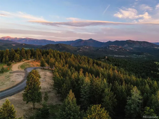 a view of city and mountain