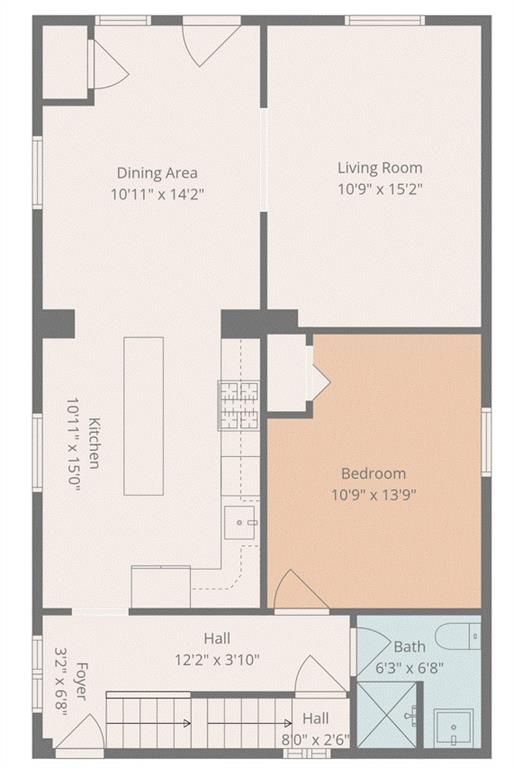 512 Pine Street Ambridge, PA 15003 - Photo 24 of 27 1st Fl Floor Plan