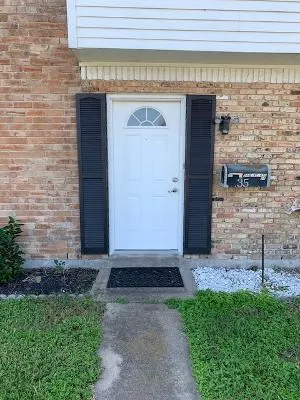 a view of front door of house