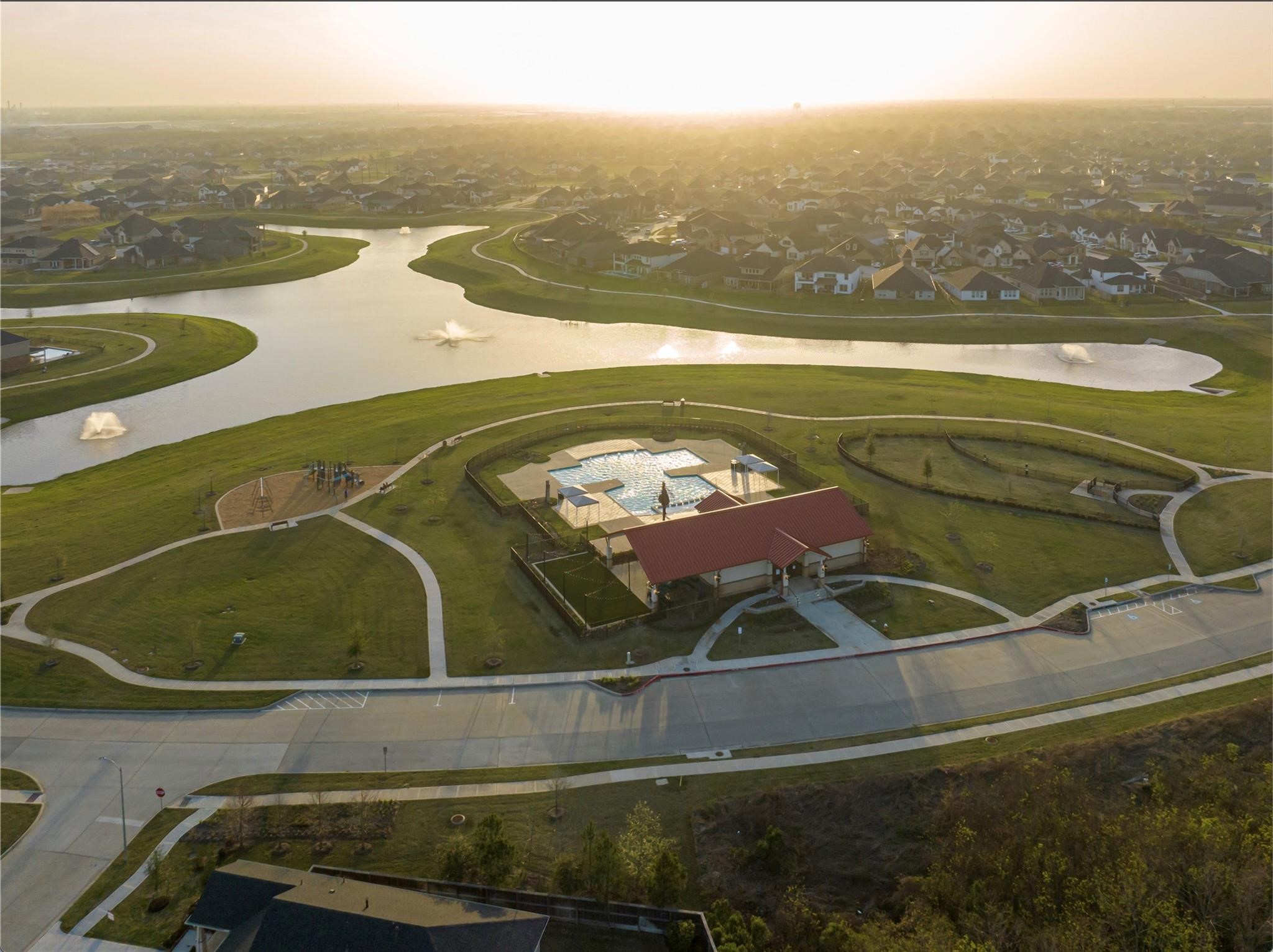 2004 Sadtler Ridge Circle La Porte, TX 77571 - Photo 23 of 23 an aerial view of a house with a ocean view