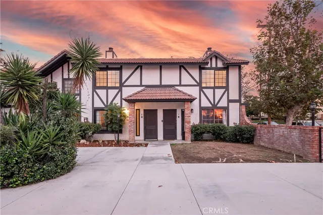 a view of a building with a street