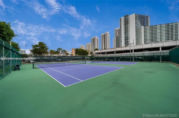 a view of a tennis court